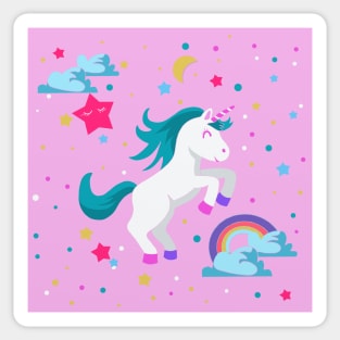 Pink Unicorn Sticker